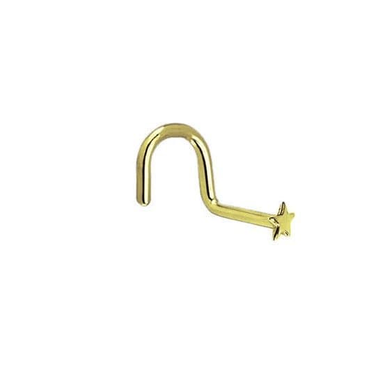 Piercing Nostril Estrela Aço PVD Gold