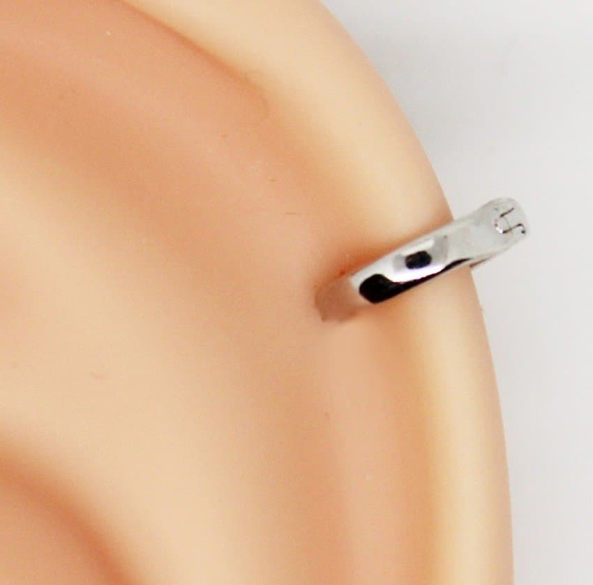 Piercing Hélix Argola Clicker Lisa (Folheada a Ouro Branco)