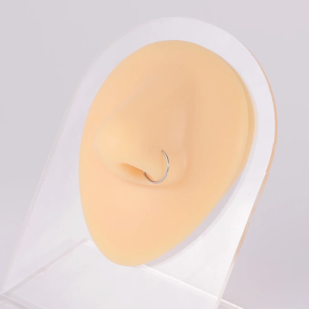 Piercing Nariz Argola D-Ring em Titânio