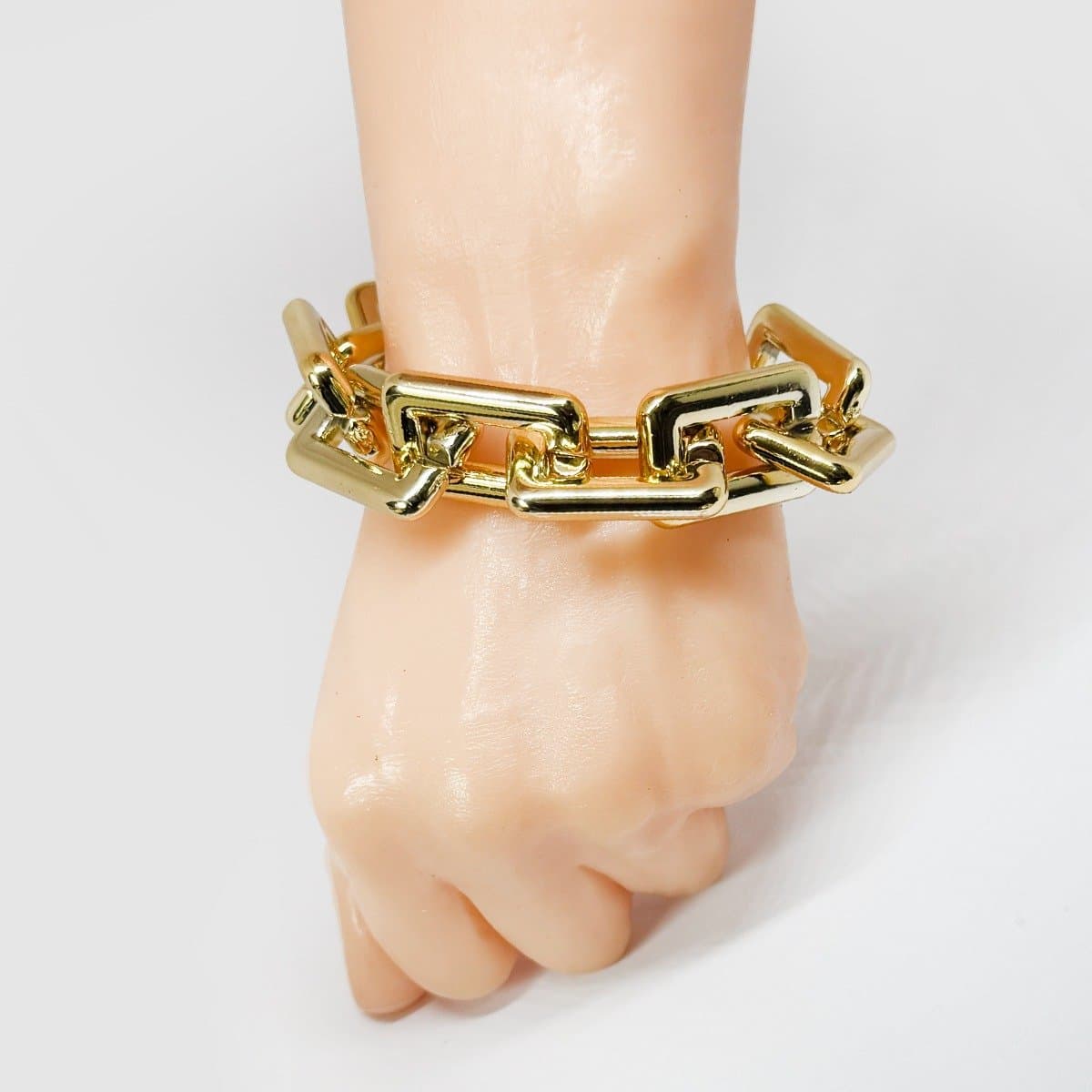 Pulseira Bold Elo Quadrado Dourada