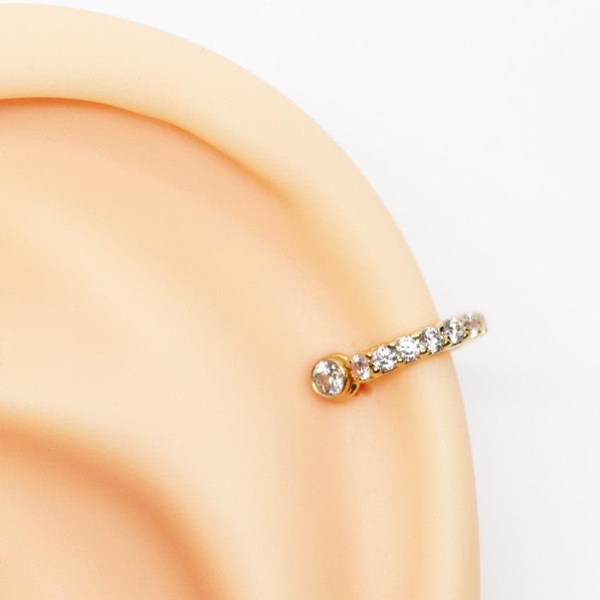Piercing Hélix 2 em 1 Ouro 18k