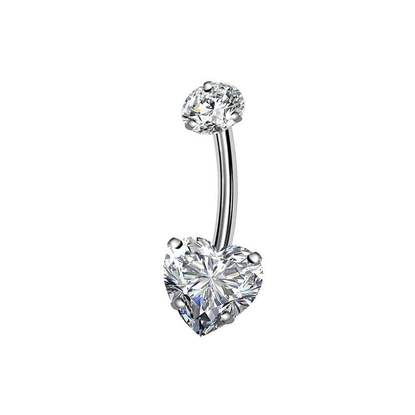 Piercing Umbigo Aço Cirúrgico Coração