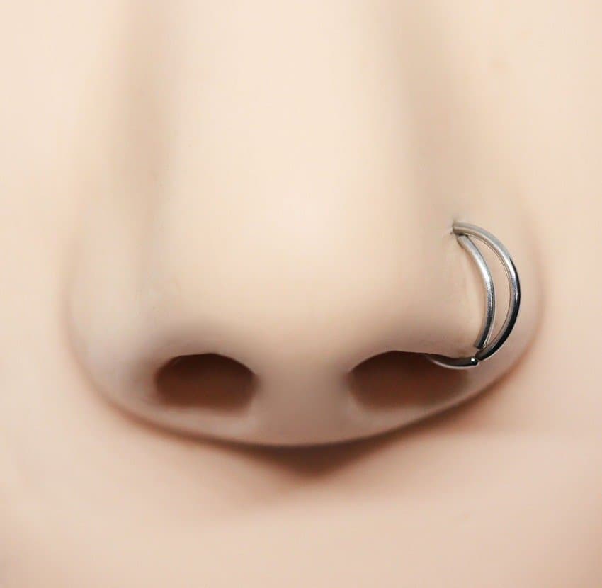 Piercing Nariz Argola Meia Lua Aço Cirúrgico