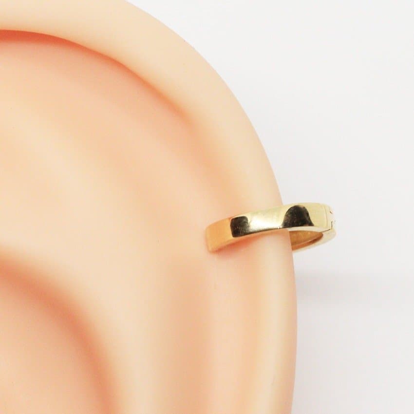 Piercing Hélix Argola Clicker Ouro 18K 8mm