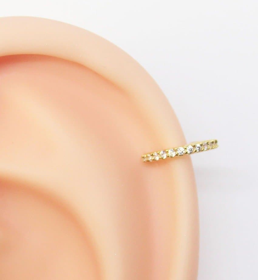 Piercing Hélix Argola Indiana Cravejada