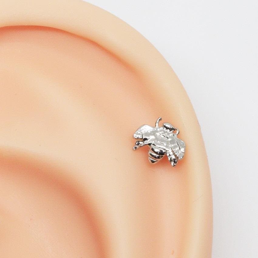 Piercing Hélix Abelha em Prata 925