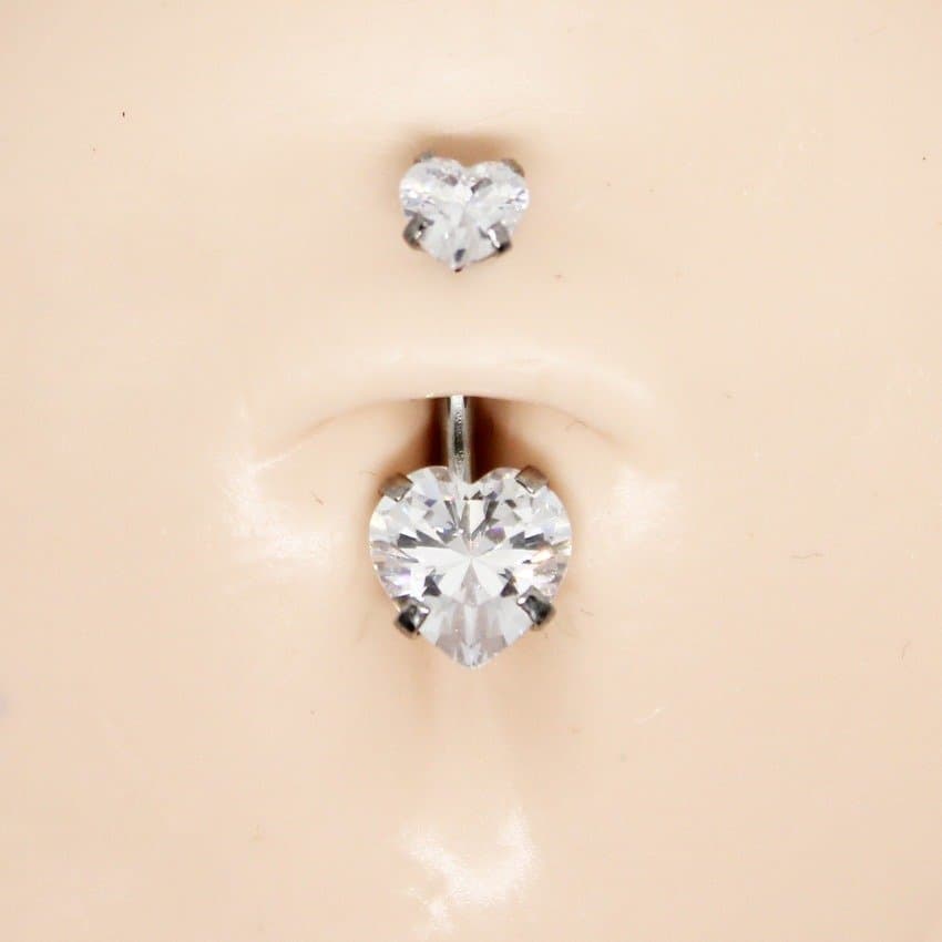 Piercing Umbigo Aço Cirúrgico Coração