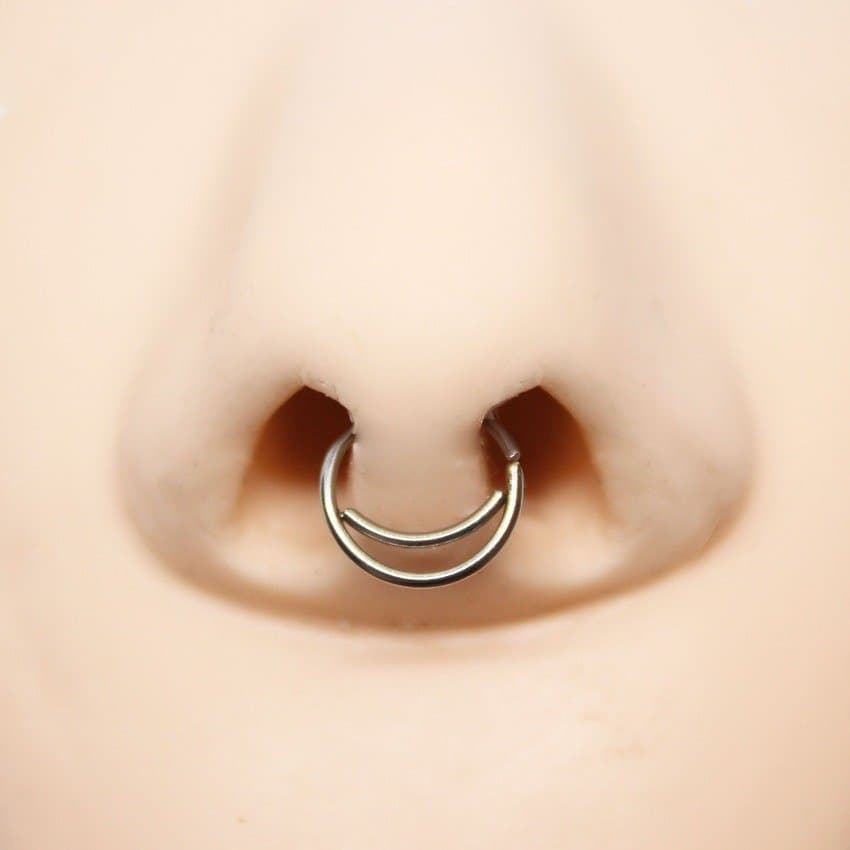 Piercing Septo Argola Meia Lua Aço Cirúrgico