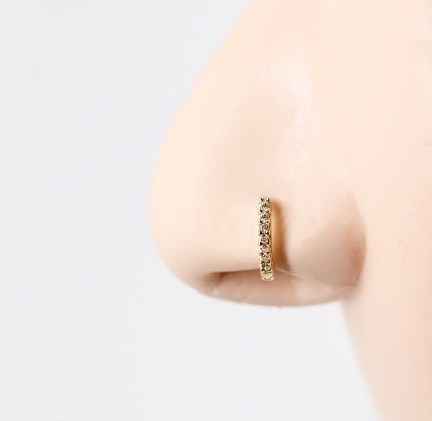 Piercing Argola Indiana Clicker de Ouro 18k