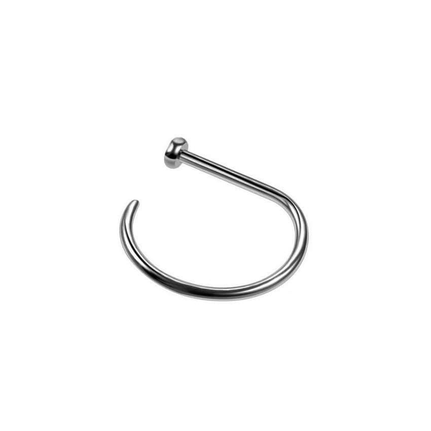 Piercing Nariz Argola D-Ring em Titânio