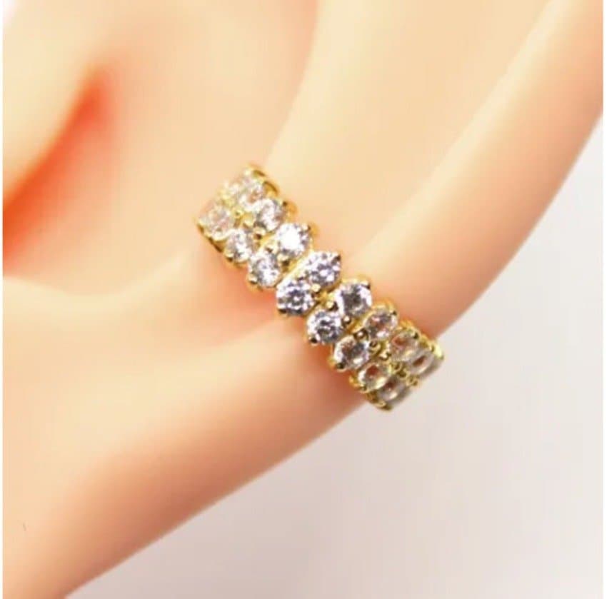 Piercing Conch 2 em 1 Rail Ouro 18k