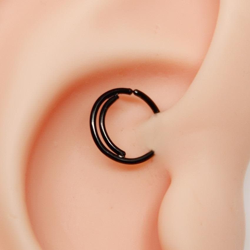 Piercing Argola Meia Lua Aço PVD Black