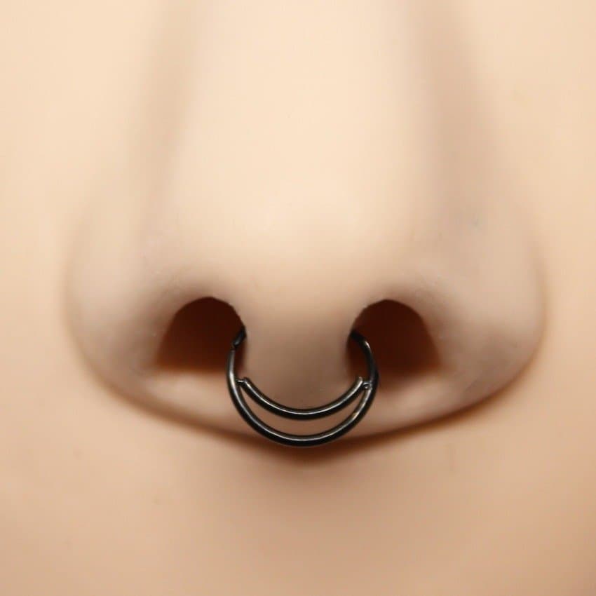 Piercing Argola Meia Lua Aço PVD Black