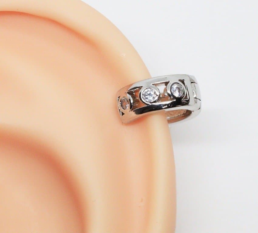 Piercing Argola de Helix Folheado a Ouro Branco