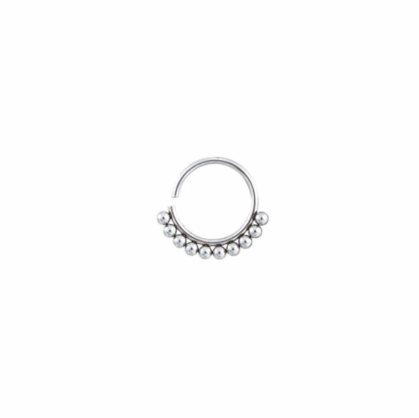 Piercing Septo Hélix Argola Bolinha Delicada Aço