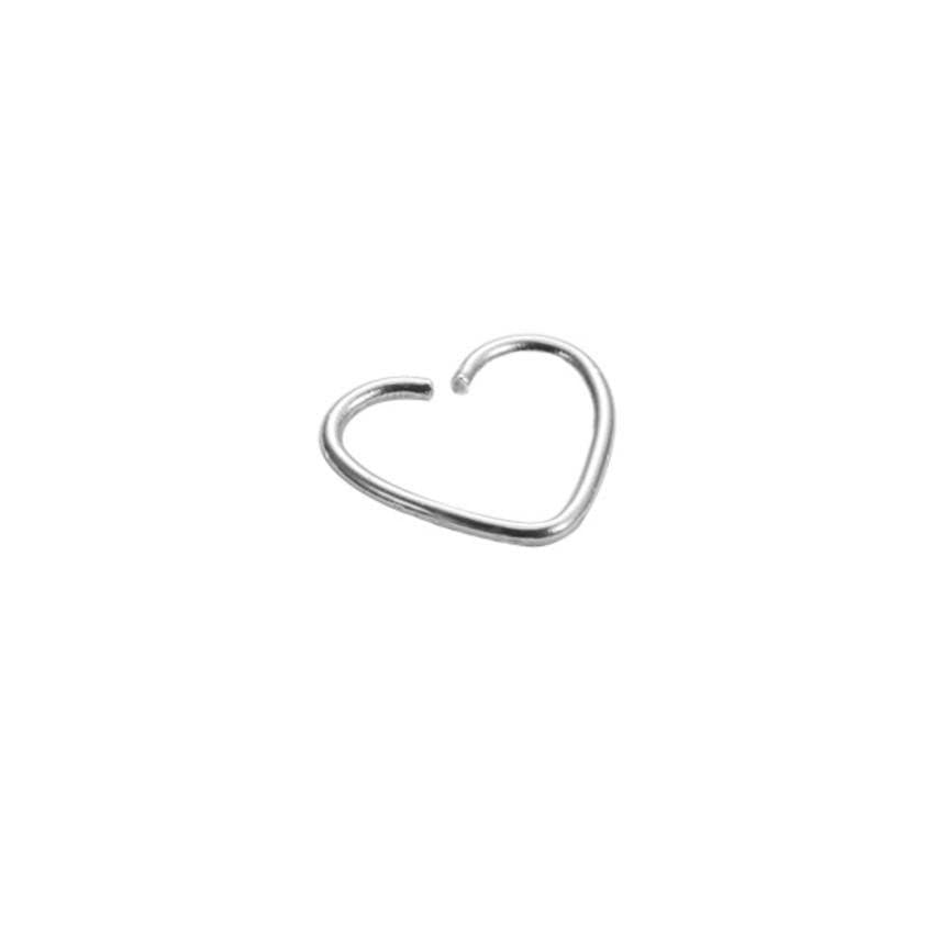 Piercing Hélix Daith Clips Coração Aço Cirúrgico