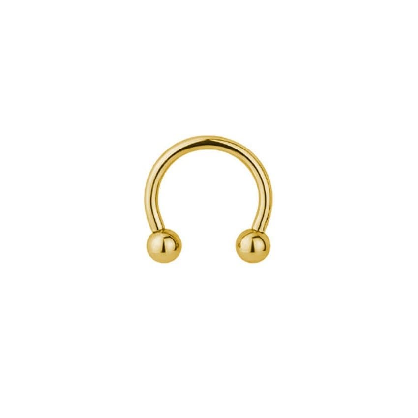 Piercing Ferradura em Aço Cirúrgico PVD Gold
