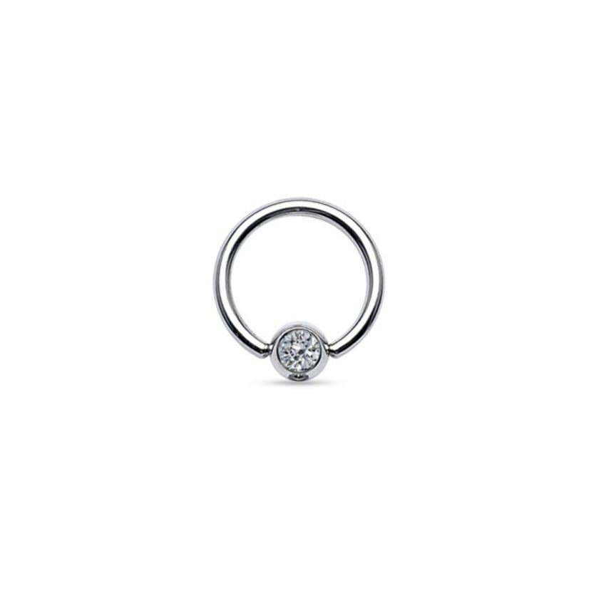 Piercing Captive com Strass em Aço Cirúrgico