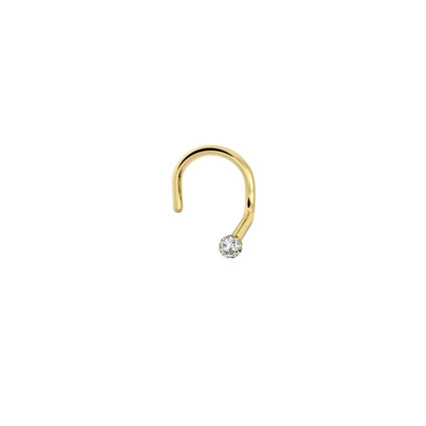 Piercing Nostril Ponto de Luz Ouro 18k