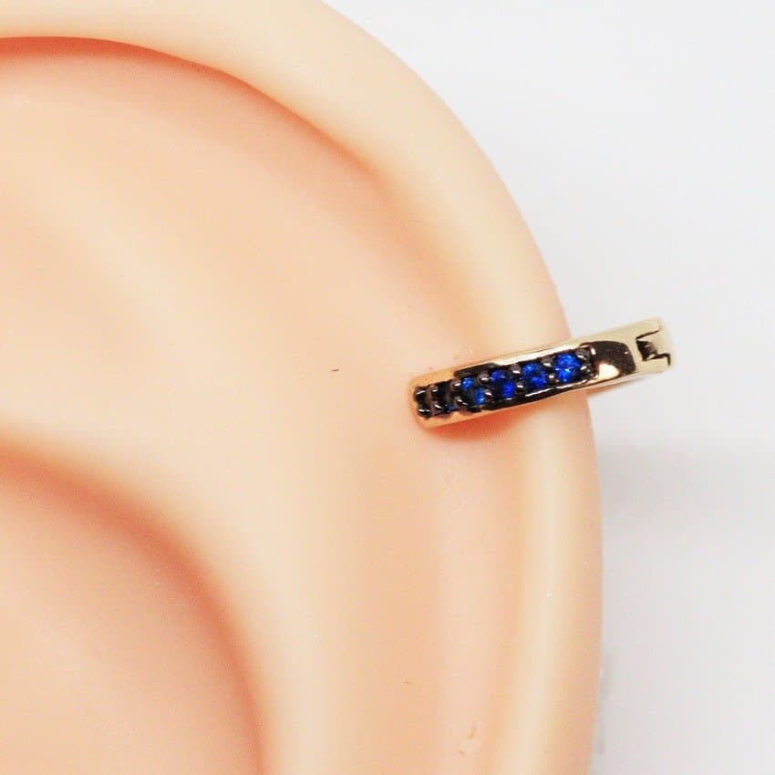 Piercing Clicker Moonlight Folheado a Ouro 8mm