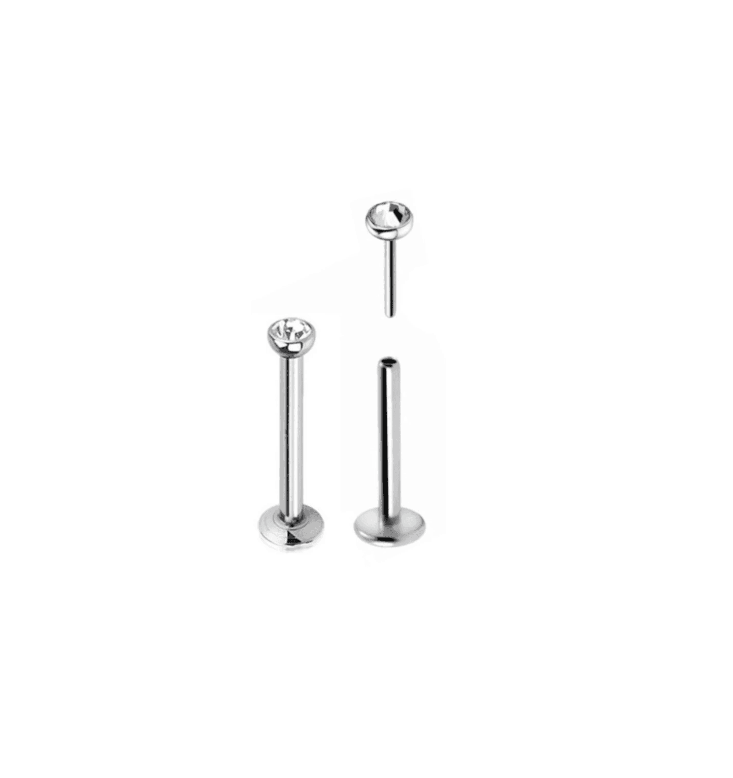 Piercing Hélix Trágus Labret Push In (sem rosca)em Aço