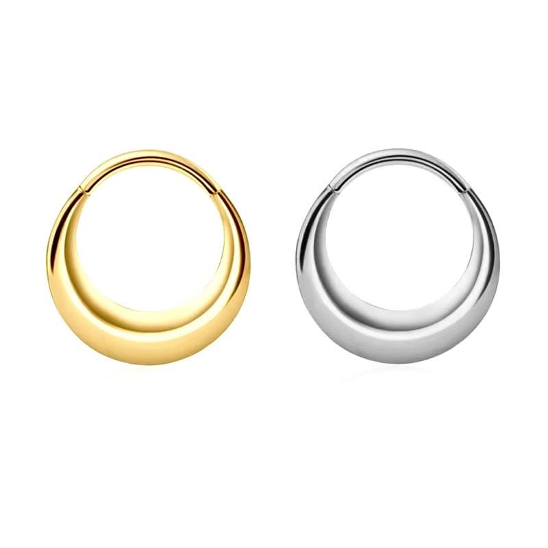 Piercing Hélix Daith Septo Argola Grossa Segmento Bold em Titânio