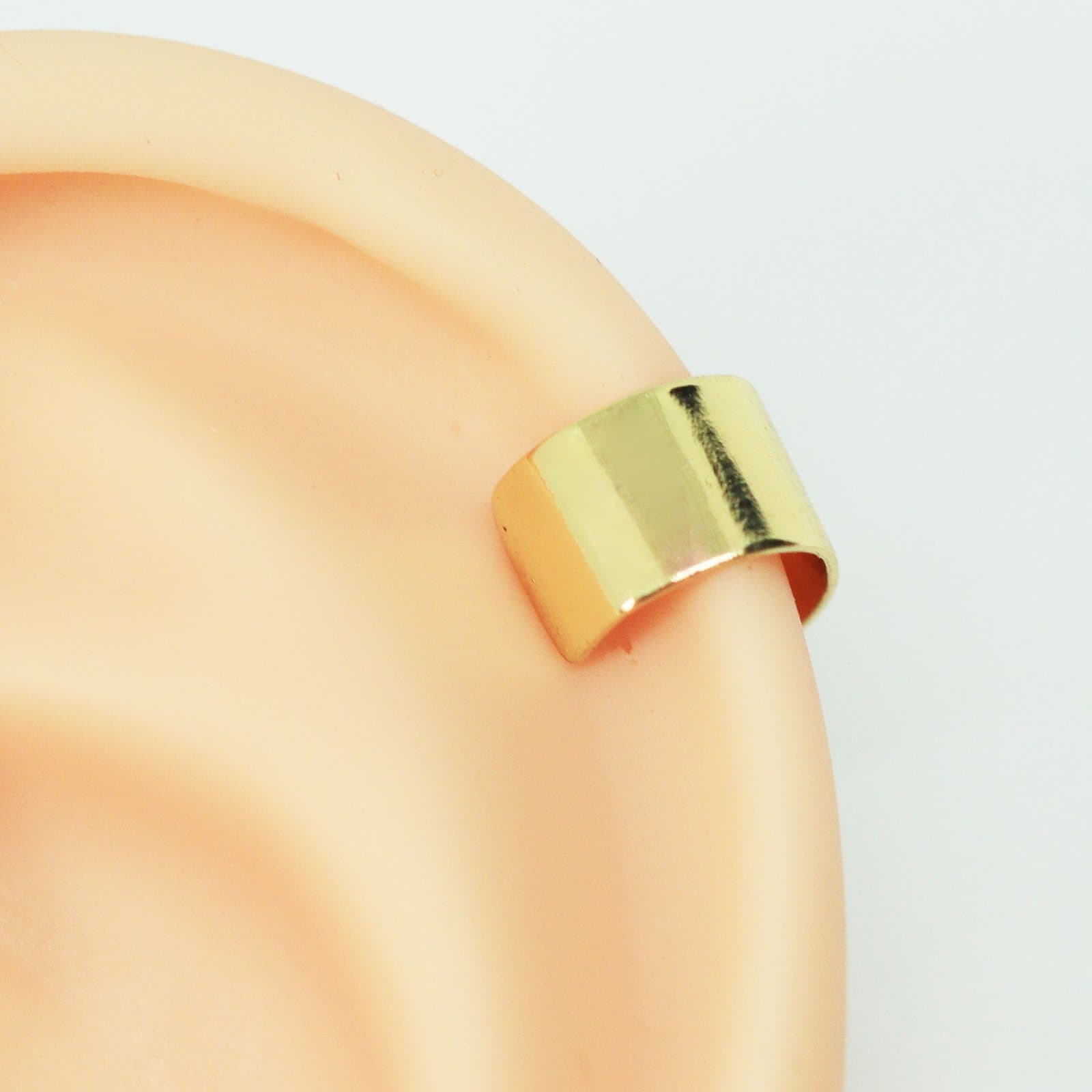 Piercing Helix Fake Pressão Large Cuff Folheado a Ouro