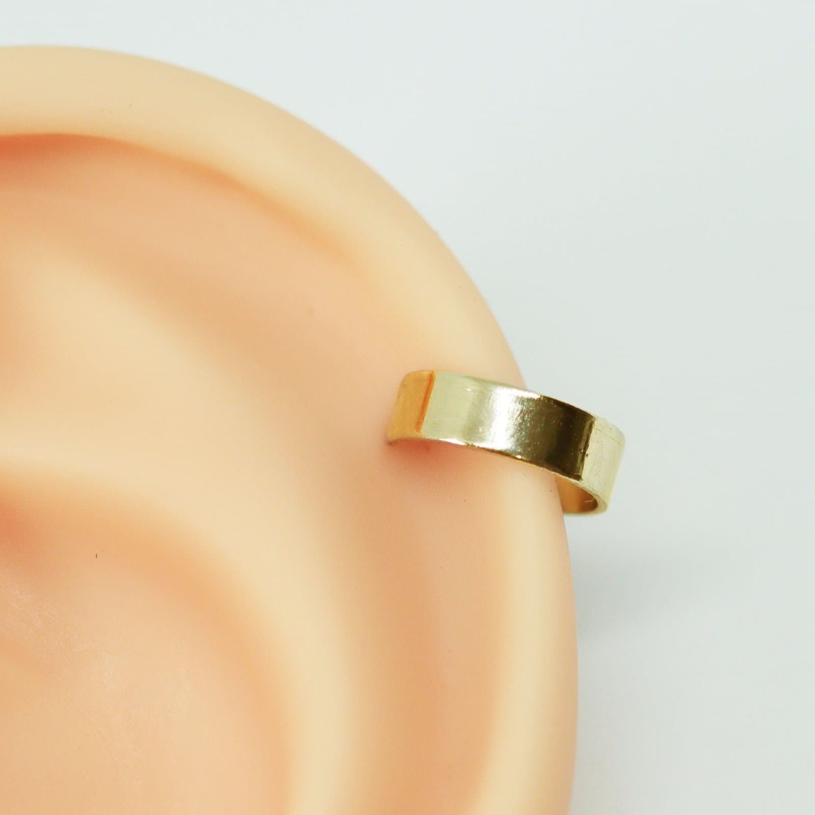 Piercing Helix Fake Pressão Cuff Folheado a Ouro