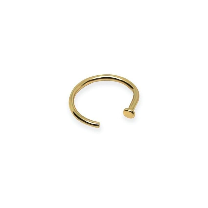 Piercing Nariz Argola D-Ring em Ouro 18K