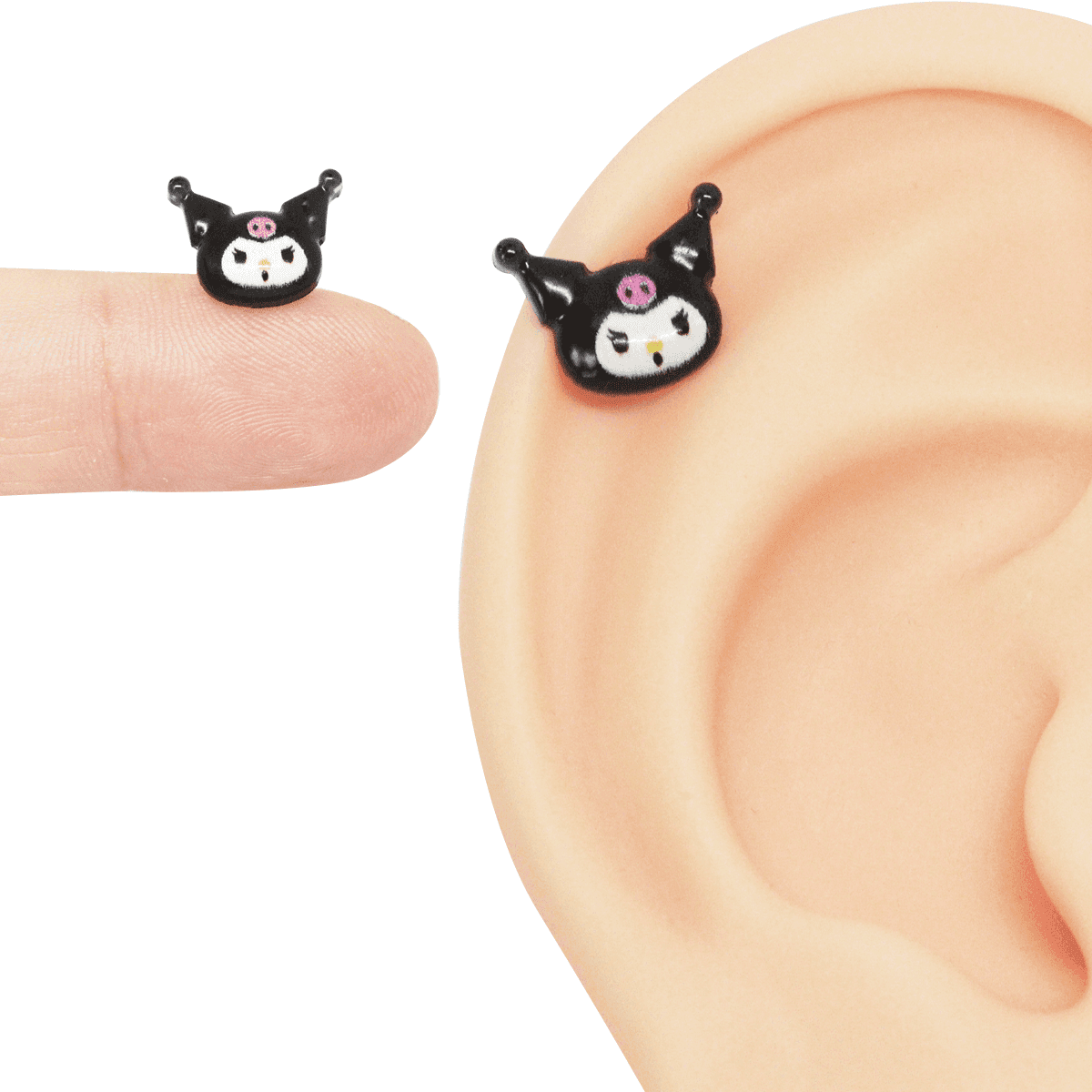 Piercing Kuromi Orelha Hélix Cartilagem