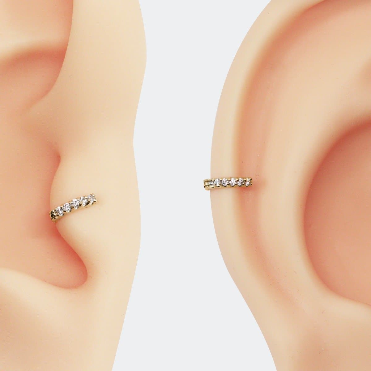 Piercing Argola Micro 4mm Ouro 18k Trágus, Australianos e Forward Hélix