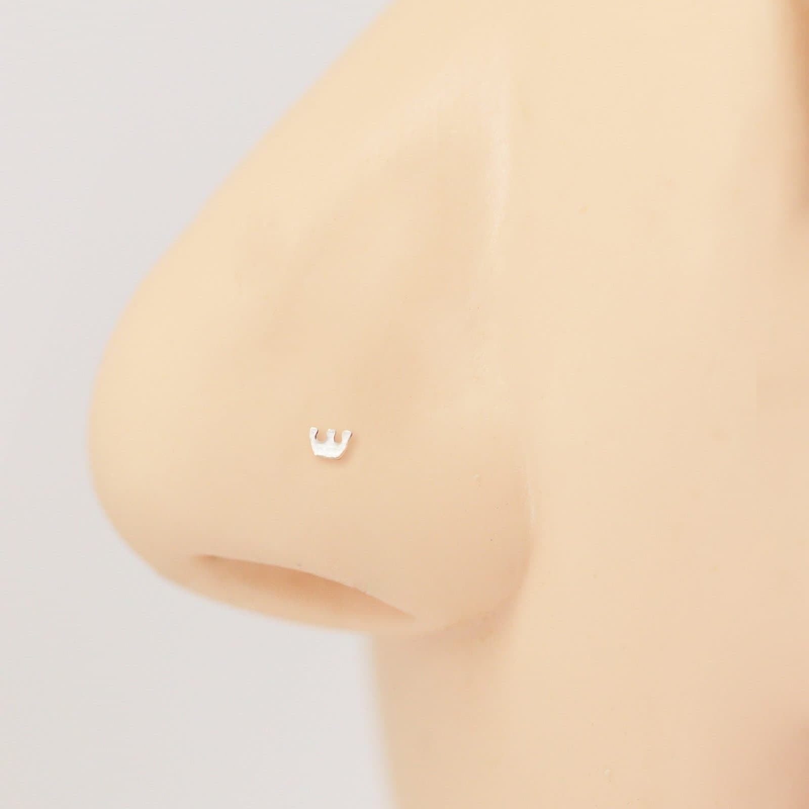 Piercing Nostril Coroa em Prata 925