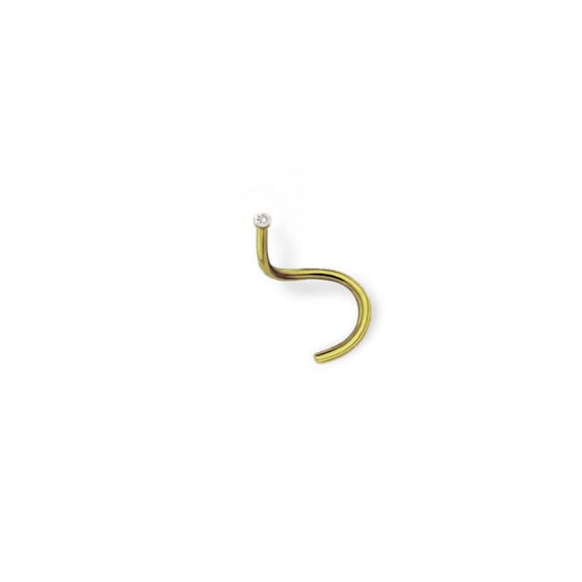 Piercing Nostril Mini em Aço PVD Gold